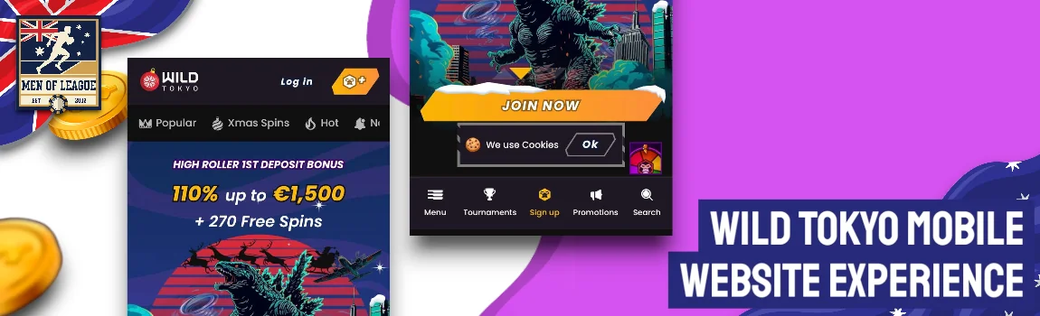 Wild Tokyo Mobile Website